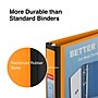 Staples Heavy Duty 1" 3-Ring Better Binder, D-Ring, Orange (ST55841-CC)~#|#~s1213838_sc7