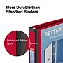 Staples Heavy Duty 1" 3-Ring Better Binder, D-Ring, Red (ST55844-CC)~#|#~s1213874_sc7