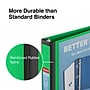Staples Heavy Duty 1" 3-Ring Better Binder, D-Ring, Green (ST55845-CC)~#|#~s1213888_sc7
