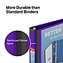 Staples Heavy Duty 1" 3-Ring Better Binder, D-Ring, Purple (ST55847-CC)~#|#~s1213943_sc7