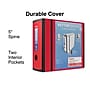 Staples Heavy Duty 5" 3-Ring Better Binder, D-Ring, Red (ST55818-CC)~#|#~s1214001_sc7
