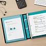 Staples Heavy Duty 1" 3-Ring Better Binder, D-Ring, Teal (ST55842-CC)~#|#~s1214203_sc7