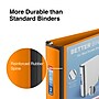 Staples Heavy Duty 2" 3-Ring Better Binder, D-Ring, Bright Orange (ST55874-CC)~#|#~s1214237_sc7