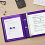 Staples Heavy Duty 1" 3-Ring Better Binder, D-Ring, Purple (ST55847-CC)~#|#~s1214253_sc7