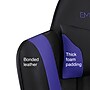 Staples Emerge Vartan Bonded Leather Ergonomic Gaming Chair, Black/Blue (53242V)~#|#~s1214379_sc7