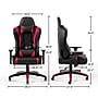 Emerge Vartan Bonded Leather Gaming Chair, Black/Red (53241V)~#|#~s1214380_sc7