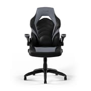 Staples Emerge Vortex Bonded Leather Gaming Chair, Black and Gray (52503)