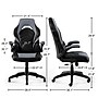 Staples Emerge Vortex Bonded Leather Ergonomic Gaming Chair, Black and Gray (52503)~#|#~s1214413_sc7