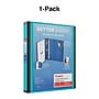 Staples Heavy Duty 1" 3-Ring Better Binder, D-Ring, Teal (ST55842-CC)~#|#~s1214499_sc7