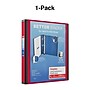 Staples Heavy Duty 1" 3-Ring Better Binder, D-Ring, Red (ST55844-CC)~#|#~s1214528_sc7