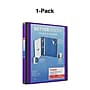Staples Heavy Duty 1" 3-Ring Better Binder, D-Ring, Purple (ST55847-CC)~#|#~s1214541_sc7
