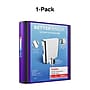 Staples Heavy Duty 2" 3-Ring Better Binder, D-Ring, Purple (ST55879-CC)~#|#~s1214551_sc7