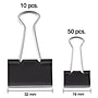 Staples Assorted Binder Clips, 1" Capacity, Black, 60 Clips/Pack (ST15339-CC)~#|#~s1215131_sc7