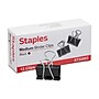 Staples Medium Binder Clips, 0.63" Capacity, Black, 144 Clips/Pack (ST32003/32003)~#|#~s1215143_sc7