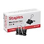 Staples Mini Binder Clips, 0.25" Capacity, Black, 144 Clips/Pack (ST15338/15338)~#|#~s1215147_sc7