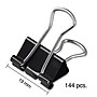Staples Small Binder Clips, 0.38" Capacity, Black, 144 Clips/Pack (ST32002/32002)~#|#~s1215149_sc7