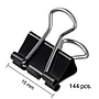 Staples Mini Binder Clips, 0.25" Capacity, Black, 144 Clips/Pack (ST15338/15338)~#|#~s1215152_sc7