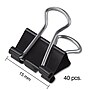 Staples Mini Binder Clips, Black, 40 Clips/Pack (20897)~#|#~s1215158_sc7