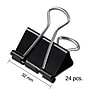 Staples Medium Binder Clips, 0.63" Capacity, Black, 24 Clips/Pack (ST10668/10668)~#|#~s1215166_sc7