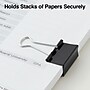 Staples Medium Binder Clips, 0.63" Capacity, Black, 144 Clips/Pack (ST32003/32003)~#|#~s1215186_sc7