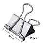 Staples Medium Binder Clips, Silver, 15 Clips/Pack (20911)~#|#~s1215189_sc7