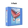 Staples Heavy Duty 3" 3-Ring View Binder, D-Ring, Periwinkle (ST56292-CC)~#|#~s1215252_sc7