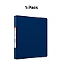 Staples Heavy Duty 1" 3-Ring Non-View Binder, D-Ring, Blue (ST56272-CC)~#|#~s1215386_sc7