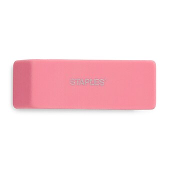 Staples Block Erasers, Pink, 3/Pack (10433-CC)