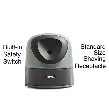 Staples® Electric Pencil Sharpener, Gray/Silver (34462)