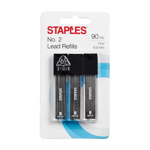 Staples® Lead Refill, 0.5mm, 30/Leads, 3/Pack (10405CC) Staples