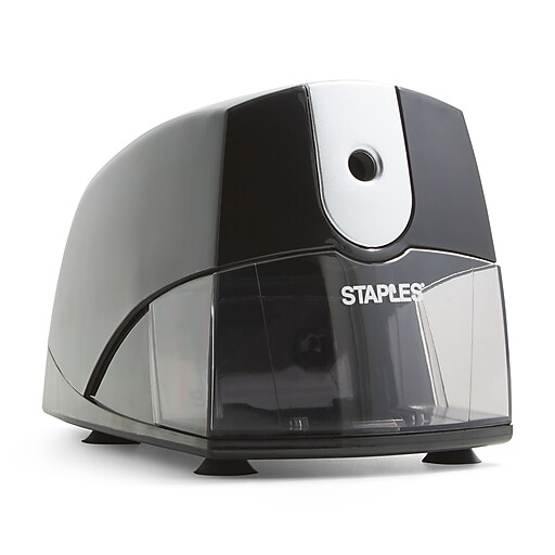 Staples® Deskmate Electric Pencil Sharpener, Silver/Black (39668) Staples