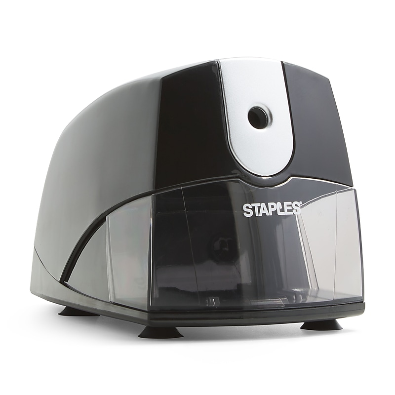 Staples® Deskmate Electric Pencil Sharpener, Silver/Black (39668) image 1