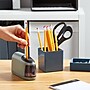 Staples® Slimline Battery Powered Pencil Sharpener, Silver/Black (17813)~#|#~s1215541_sc7