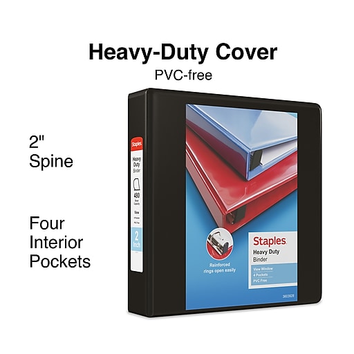 Black D Ring 6 Pack 2 Inch QuickFit Heavy Duty File Binder 28031-06
