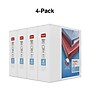 Staples Heavy Duty 4" 3-Ring View Binders, D-Ring, White, 4/Pack (56266CT/24696CT)~#|#~s1215615_sc7