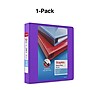Staples Heavy Duty 1 1/2" 3-Ring View Binder, D-Ring, Purple (ST56308-CC)~#|#~s1215638_sc7