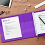 Staples Heavy Duty 1 1/2" 3-Ring View Binder, D-Ring, Purple (ST56308-CC)~#|#~s1215639_sc7