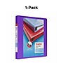 Staples Heavy Duty 1" 3-Ring View Binder, D-Ring, Purple (ST56307-CC)~#|#~s1215707_sc7