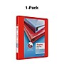 Staples Heavy Duty 1" 3-Ring View Binder, D-Ring, Red (ST56295-CC)~#|#~s1215755_sc7