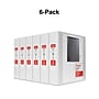 Staples 2" 3-Ring View Binders, D-Ring, White, 6/Pack (55411CT/26444CT)~#|#~s1216183_sc7