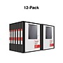 Staples 1" 3-Ring View Binders, D-Ring, Black, 12/Pack (26431CT)~#|#~s1216184_sc7