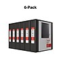 Staples 2" 3-Ring View Binders, D-Ring, Black, 6/Pack (55400CT/26443CT)~#|#~s1216247_sc7