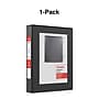 Staples Mini 1" 3-Ring View Binder, Black (55397/26454)~#|#~s1216373_sc7