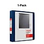 Staples 1 1/2" 3-Ring View Binder, D-Ring, Navy Blue (55419/26439)~#|#~s1216407_sc7