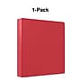 Staples 1" 3-Ring Non-View Binder, Red (ST26647-CC)~#|#~s1216730_sc7