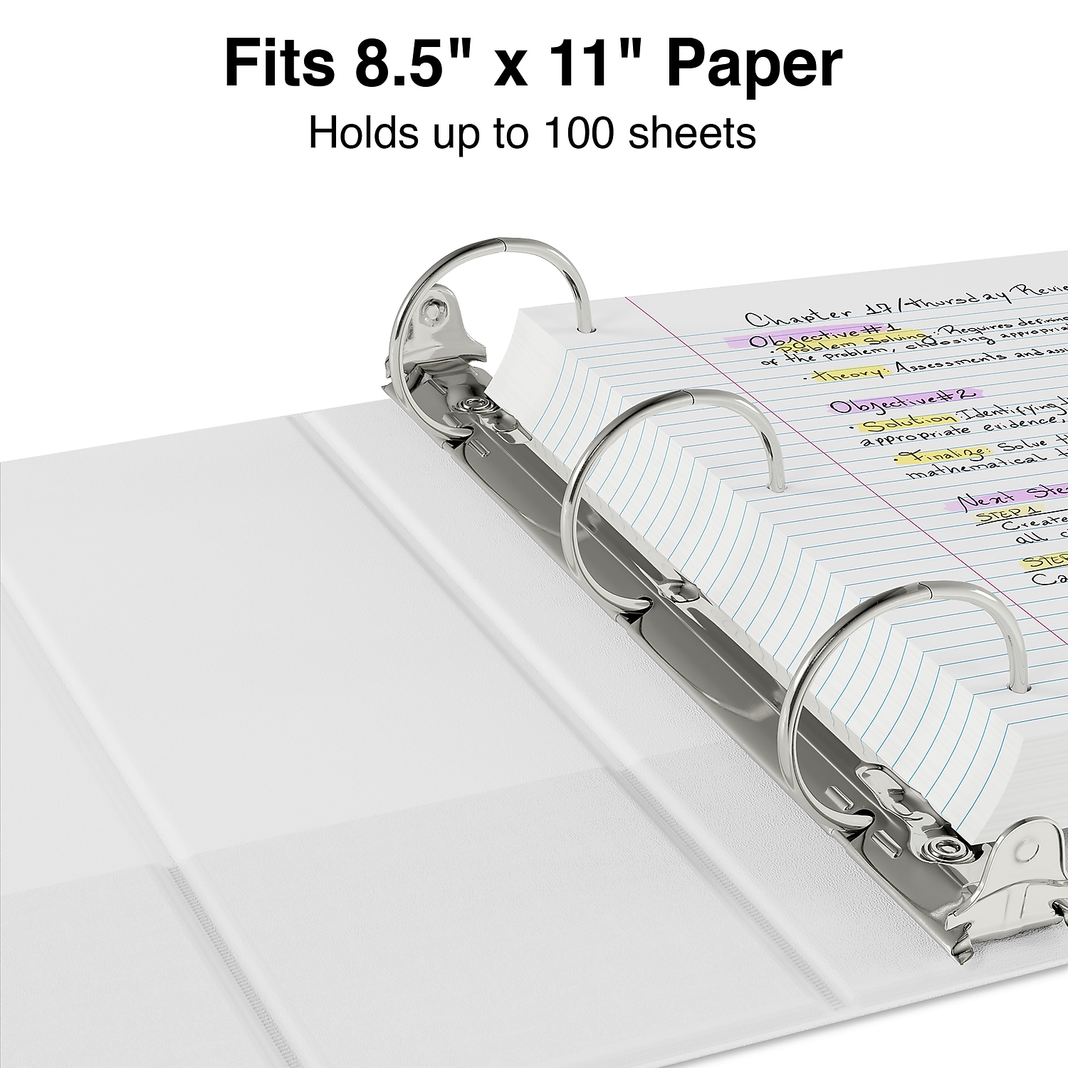 Staples Economy 1/2" 3-Ring View Binder White 24/Carton 23740/21682VS - Picture 5 of 8