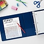 Staples 1" 3-Ring Non-View Binder, Navy (ST26646-CC)~#|#~s1216776_sc7