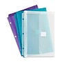 Staples Gussetted Binder Pocket, 3-Hole Punched, Assorted Colors (40030)~#|#~s1216933_sc7