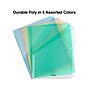 Staples Poly Binder Pocket, 3-Hole Punched, Assorted Colors, 5/Pack (ST15158-CC)~#|#~s1216952_sc7