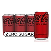 Coca-Cola Coke Zero Mini Cans, 7.5 Oz., 24/Case (00049000061048)